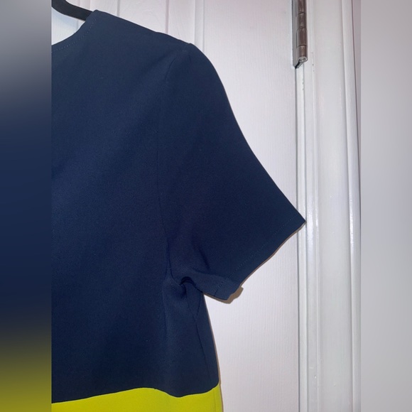 TOBI Dark blue & Lime green block sheath dress with short sleeves, Size Medium - Picture 12 of 15